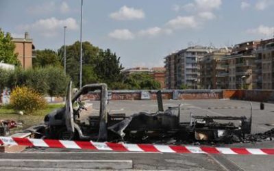 Rogo di un camper a Centocelle – Roma