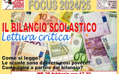 Focus su: IL BILANCIO SCOLASTICO  aggiornamento a cura dei cobas scuola di Grosseto