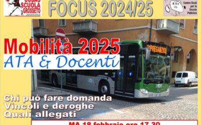 Focus su: MOBILITA’ 2025 ATA e Docenti  a cura dei Cobas Scuola di Grosseto