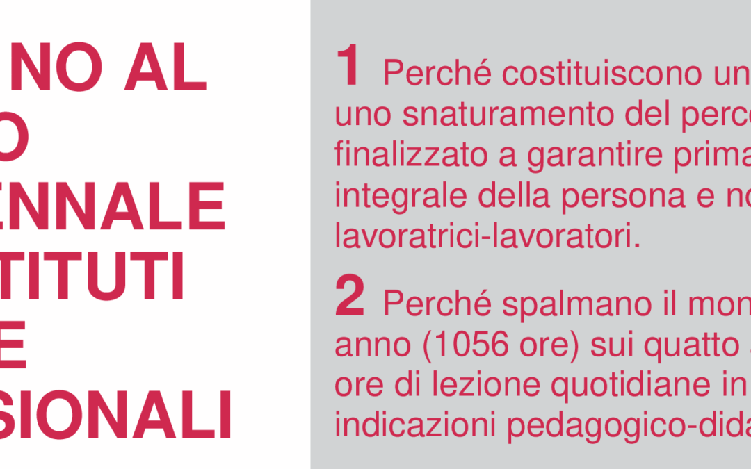 DICIAMO NO AL MODELLO QUADRIENNALE NEGLI ISTITUTI TECNICI E PROFESSIONALI  Da Cobas Scuola Bologna
