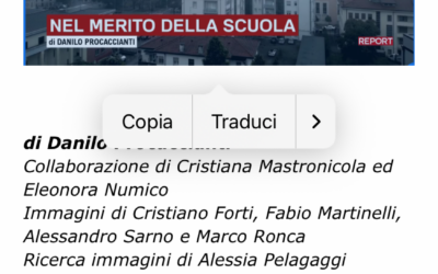 SCHEDATURE A SCUOLA, mala tempora currunt. di redazione + Report